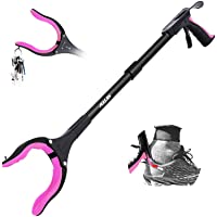 JELLAS Pinza Larga- 82cm Alcance Objetos Mango Ligero de Aluminio y Puntas Magnéticas- Cabezal Plegable Giratorio de 90…